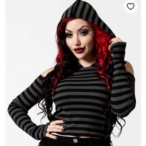 NWT Killstar cause of death knit top black / Ash Size